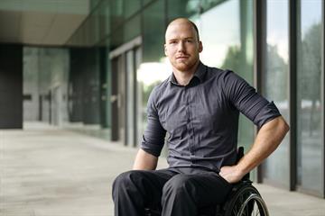 a man in a wheelchair