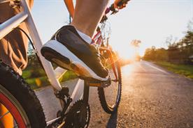 a closeup of a bike pedal