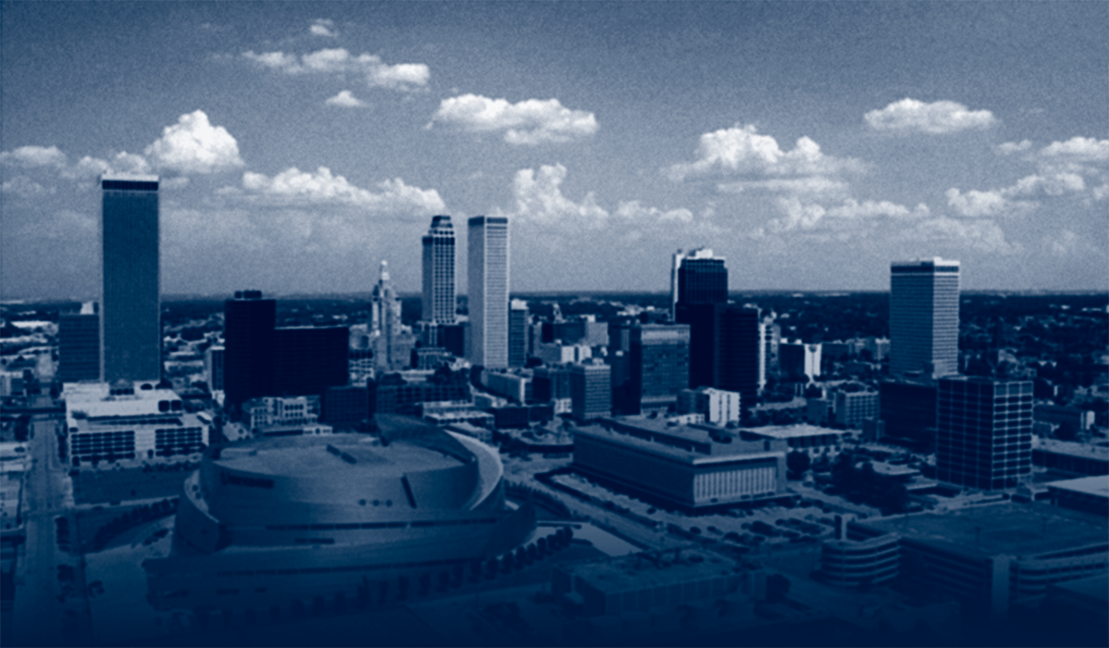 Tulsa skyline blue