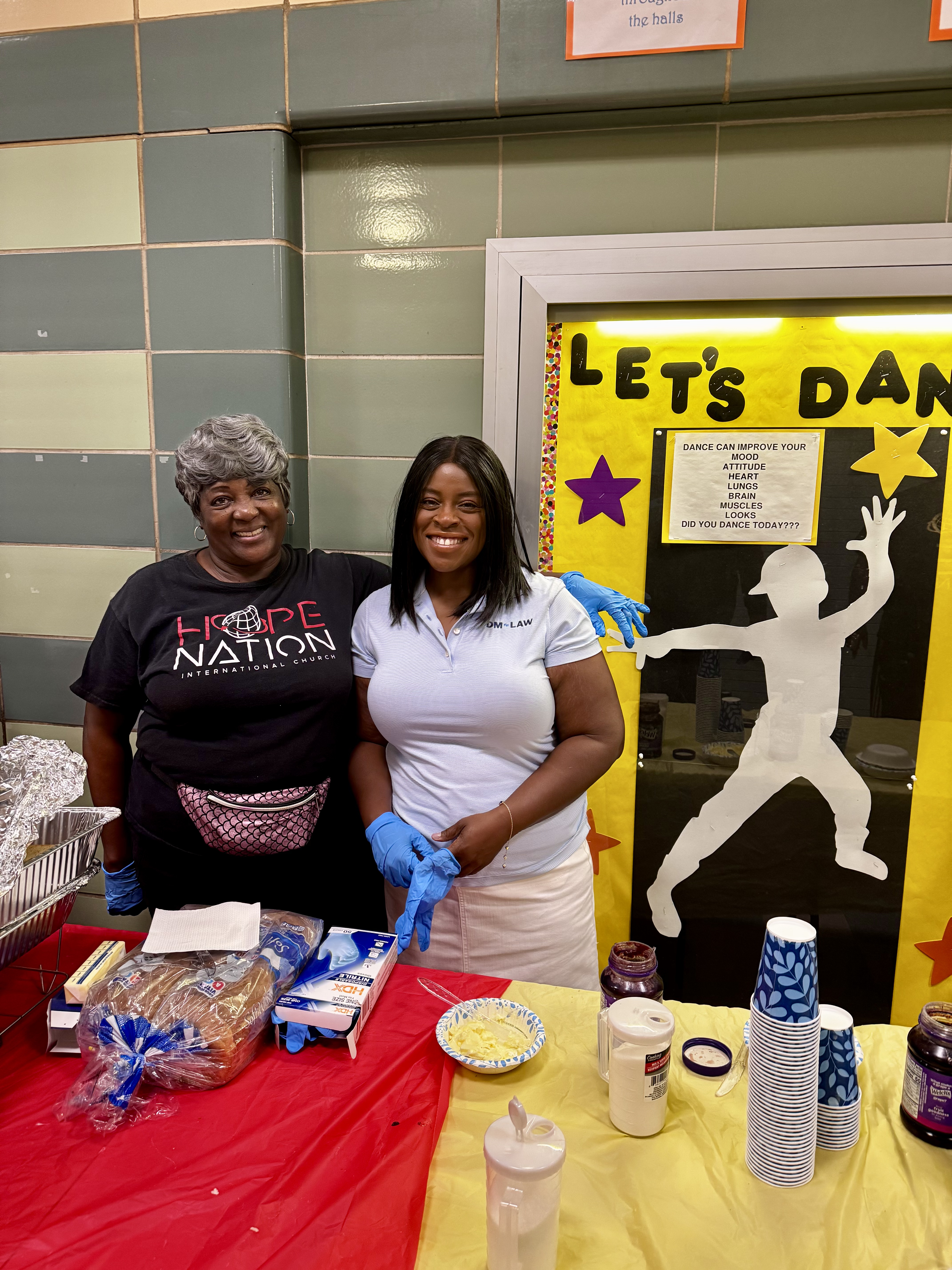People smiling at event