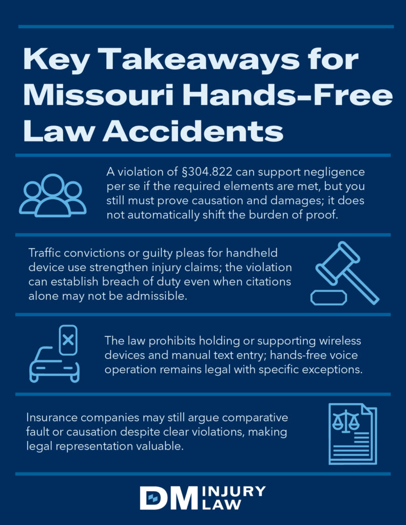 Key takeaways for missouri hands free law accidents